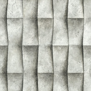 Marburg Novamur Mona 81651 light grey 3D geometric stone-effect wallpaper