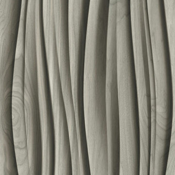 Marburg Novamur Mona 81665 grey sculpted wave 3D effect wallpaper with wood-grain detail