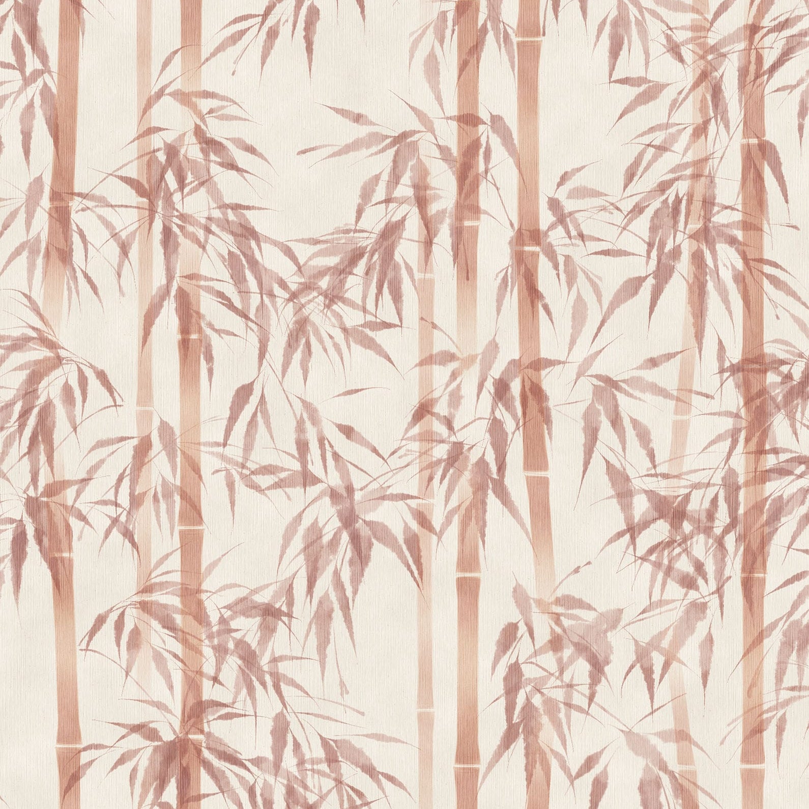 Marburg Novamur Mona 81670 blush pink bamboo botanical wallpaper on a warm beige ground