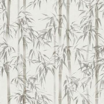 Marburg Mona 81671 bamboo wallpaper in soft white and grey.
