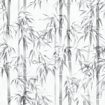 Marburg Novamur Mona 81673 bamboo wallpaper in grey on white