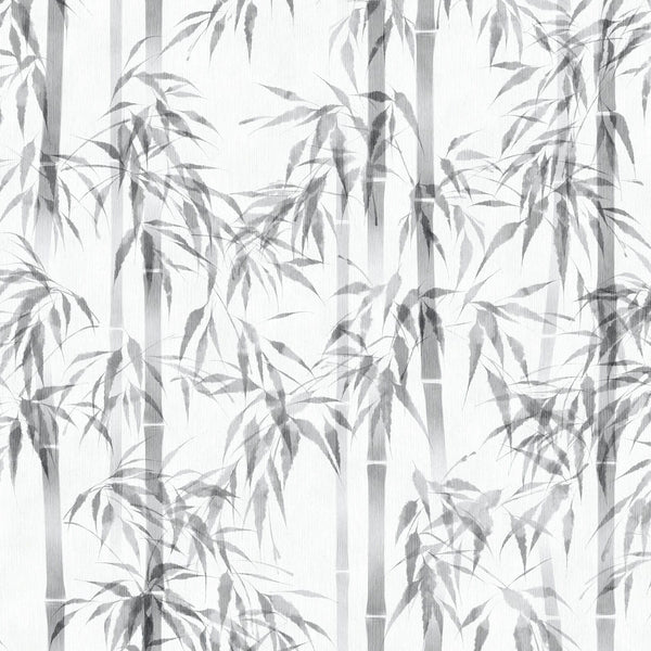 Marburg Novamur Mona 81673 bamboo wallpaper in grey on white