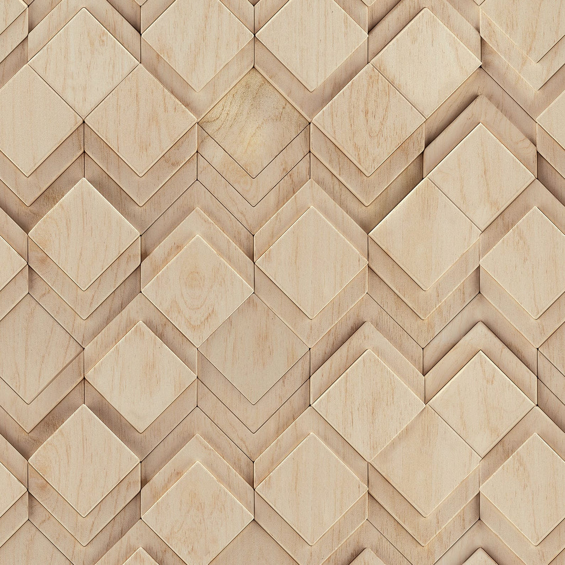 Marburg Mona 81675 beige geometric wallpaper with subtle 3D diamond effect