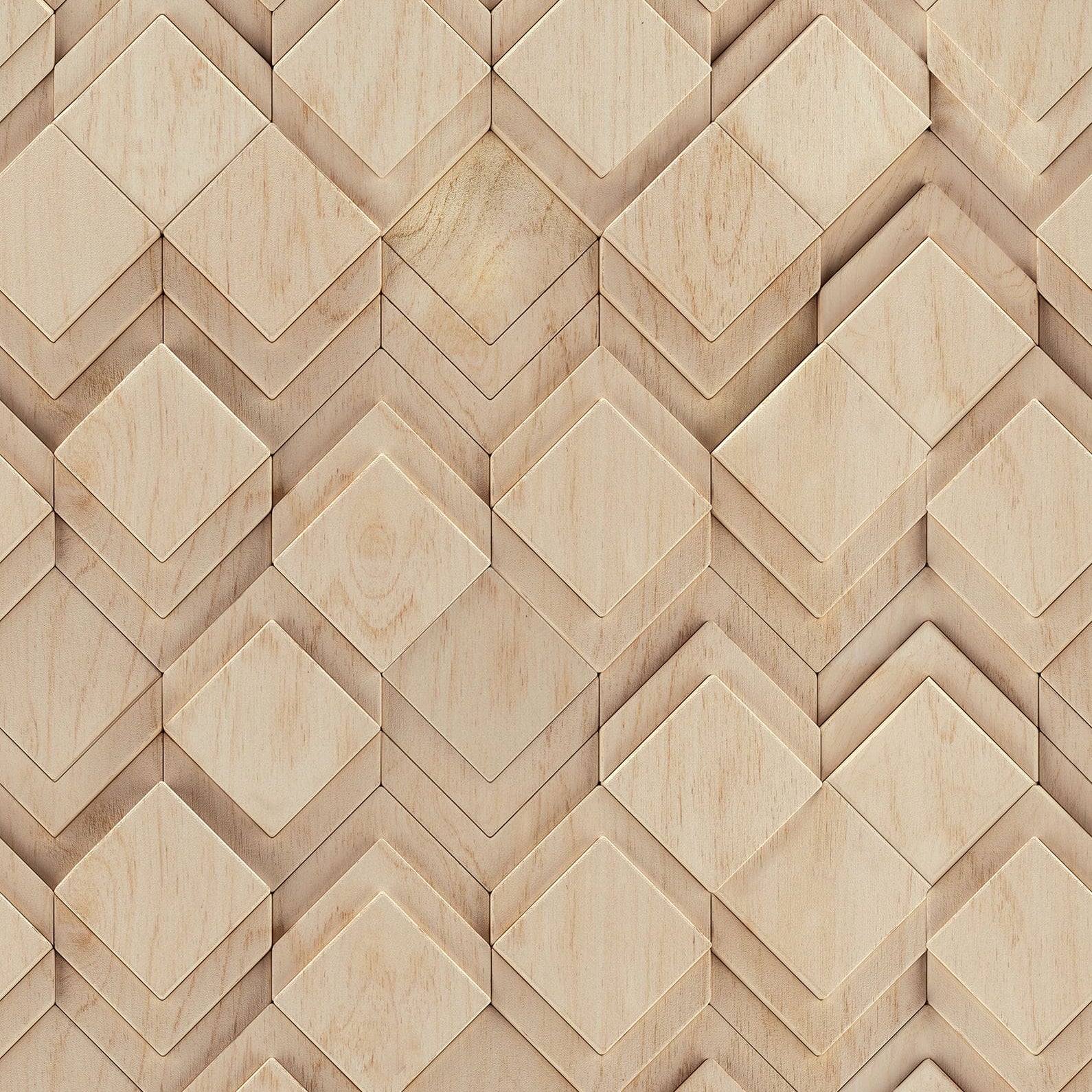 Marburg Mona 81675 beige geometric wallpaper with subtle 3D diamond effect