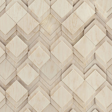 Marburg Novamur Mona 81677 beige geometric wallpaper with 3D diamond optics