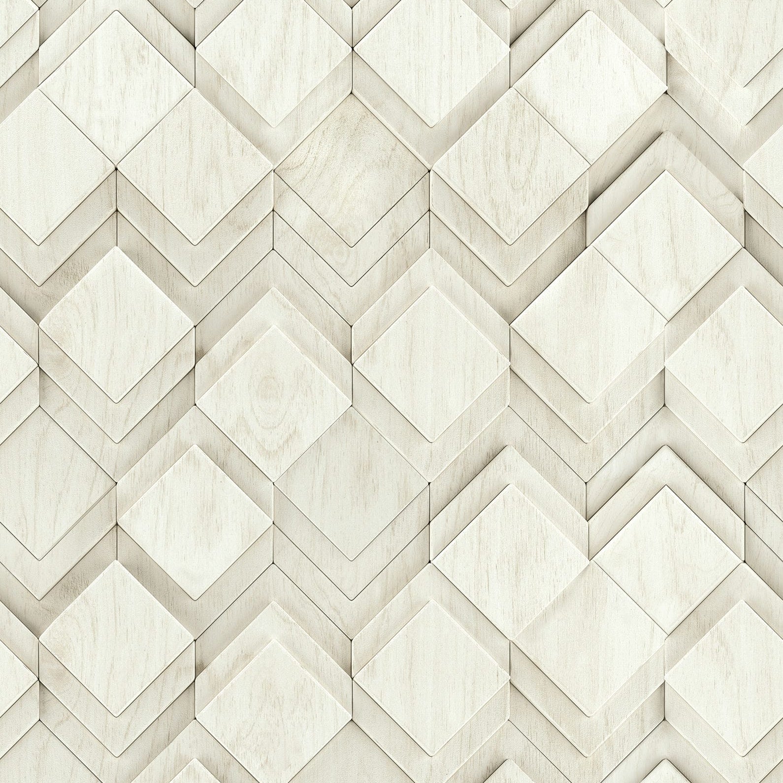 Marburg Novamur Mona 81679 soft white geometric diamond 3D effect non-woven wallpaper.