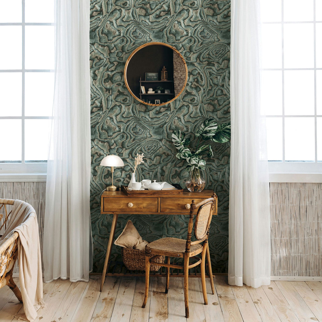 Marburg Novamur Mona 81691 abstract stone-effect greige wallpaper