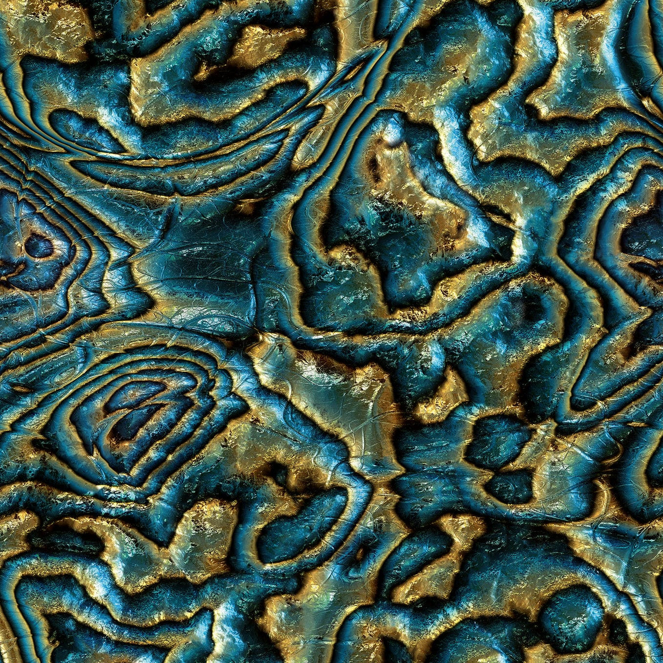 Marburg Novamur Mona 81693 abstract deep navy and gold organic wallpaper