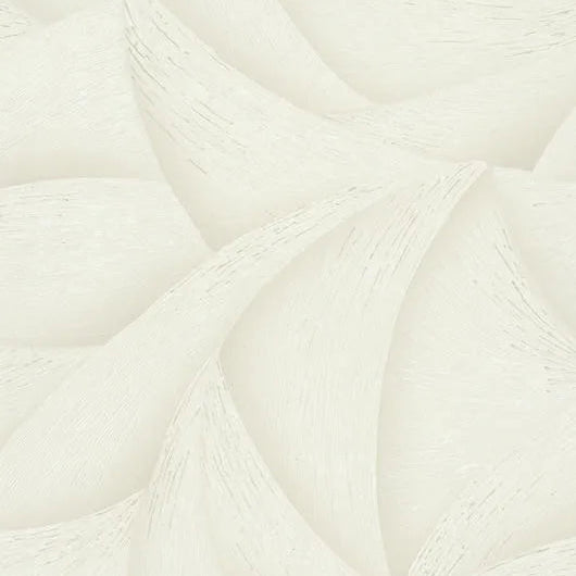 Marburg Ritus 35502 abstract wave wallpaper in soft white-beige with a subtle 3D plaster-like effect.