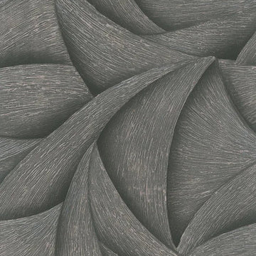 Marburg Ritus 35505 non-woven wallpaper with sculpted 3D wave pattern in neutral grey