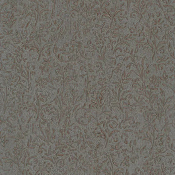 Marburg Ritus 35534 grey wallpaper with dense copper vine motif and subtle embossed texture