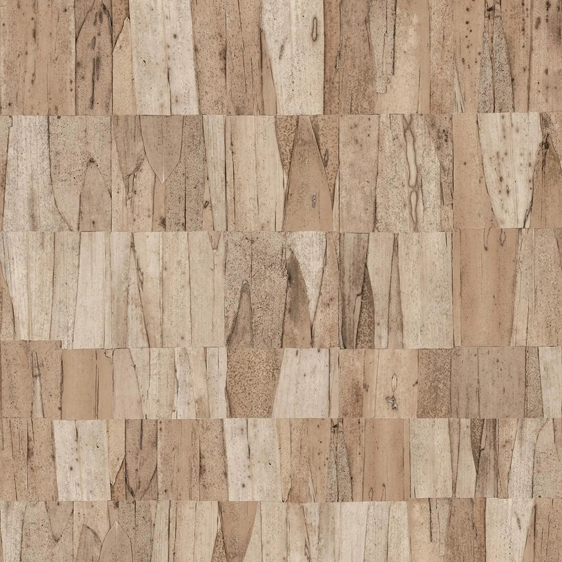 Marburg Struktura 45738 wood-look mosaic wallpaper in warm beige and taupe