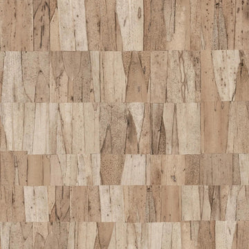 Marburg Struktura 45738 wood-look mosaic wallpaper in warm beige and taupe