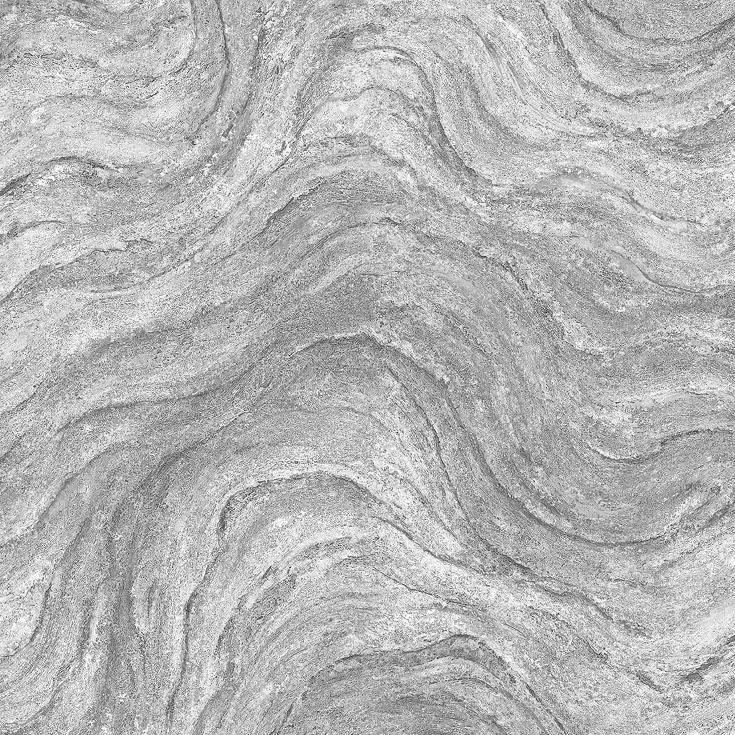 Marburg Struktura 45758 light grey marble-look wallpaper with flowing wavy veining.