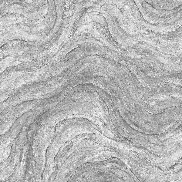 Marburg Struktura 45758 light grey marble-look wallpaper with flowing wavy veining.