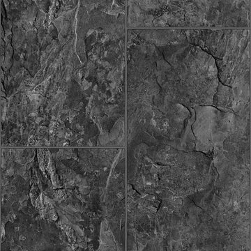 Marburg Struktura 45765 anthracite stone tile-look wallpaper in charcoal grey
