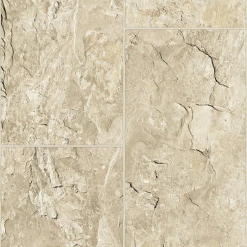 Marburg Struktura 45766 wallpaper in warm beige with realistic stone tile look and fine grout lines.