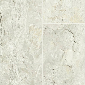 Marburg Struktura 45768 light stone tile-look wallpaper in soft white-beige with rectangular grid and subtle veining.