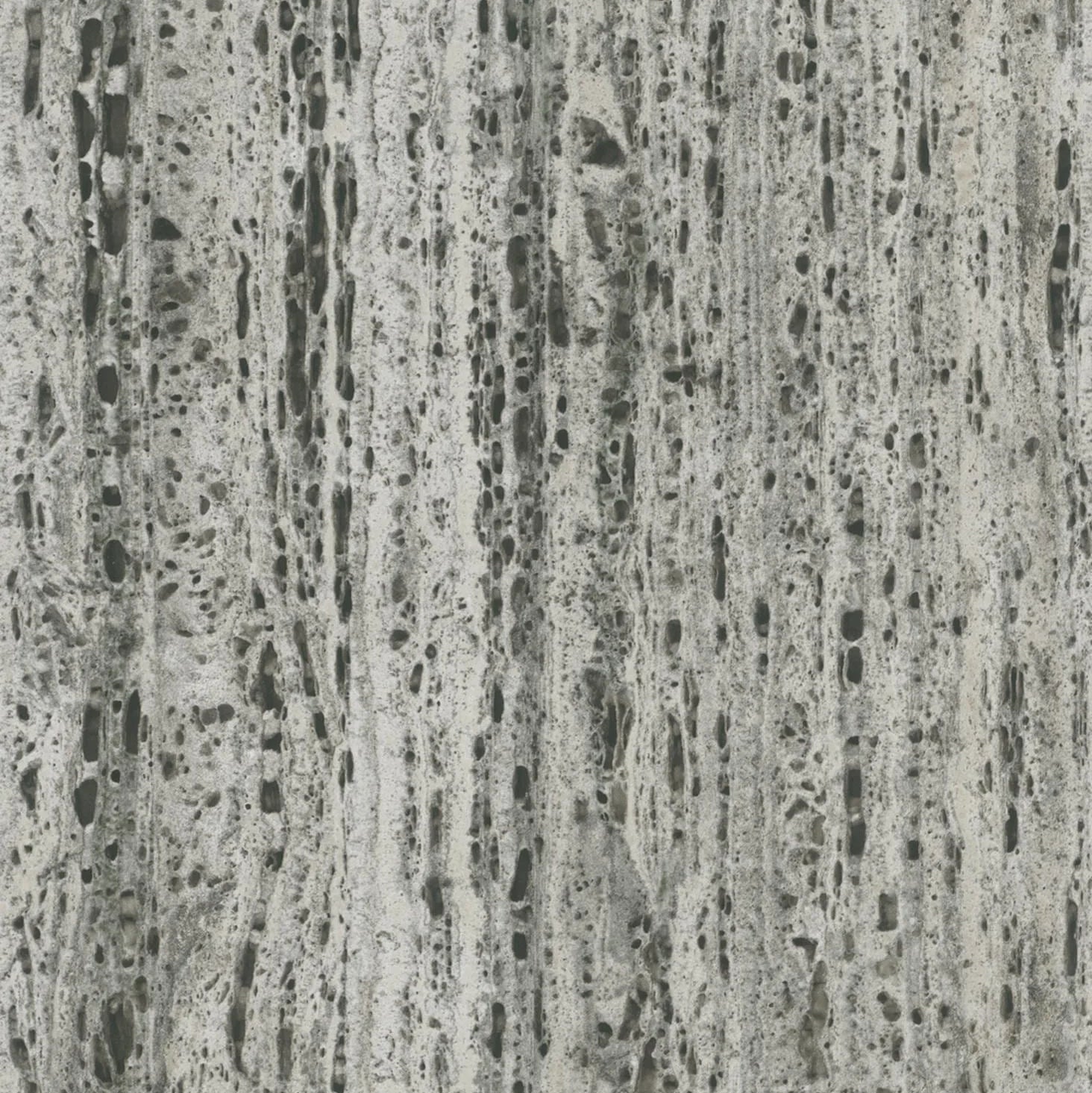 Marburg Travertino 33354 wallpaper with neutral grey travertine stone-effect texture and vertical striations.
