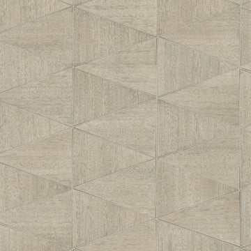 Marburg Travertino 33359 geometric diamond pattern wallpaper in warm taupe with stone-look texture.