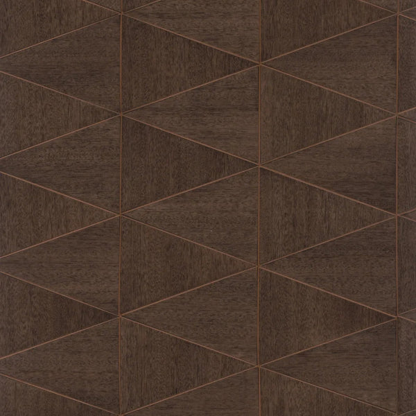 Marburg Travertino 33361 dark brown geometric wallpaper with triangular polygon panels