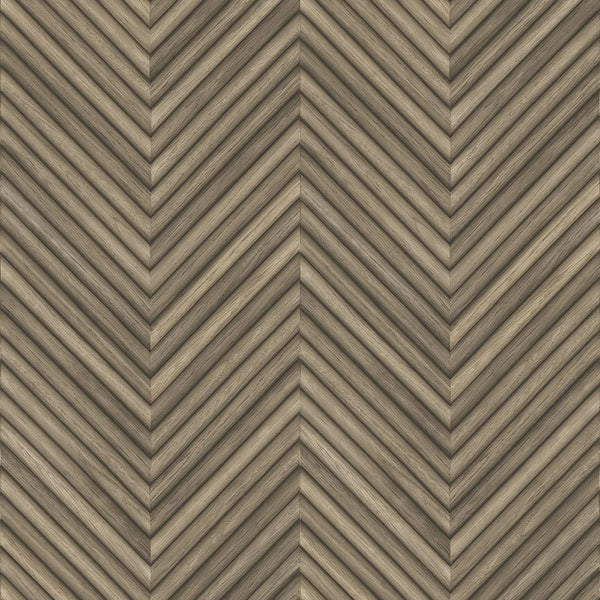 Marburg Travertino 33377 chevron wood-look wallpaper in warm brown and beige tones