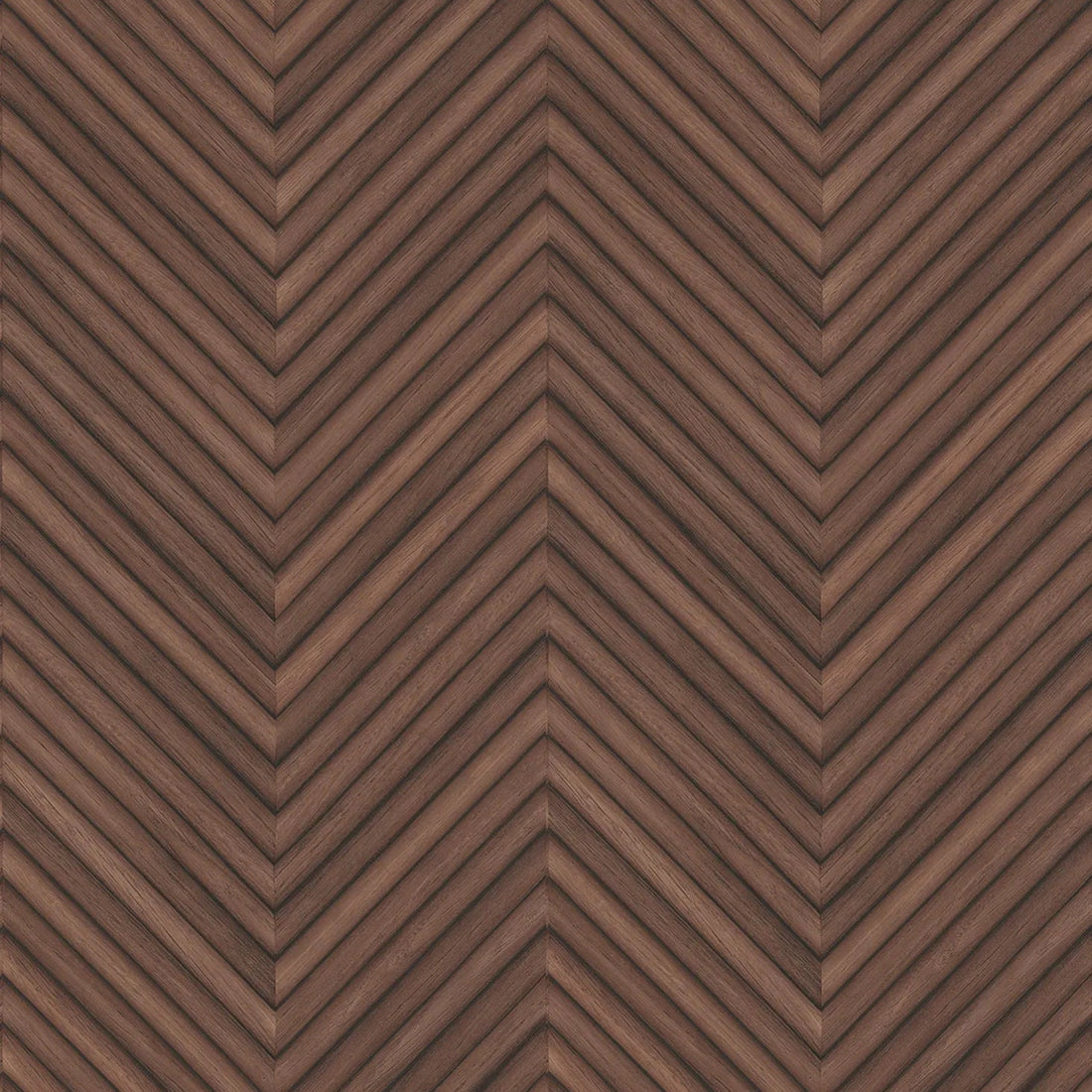 Marburg Travertino 33379 deep brown wood-look chevron stripe wallpaper