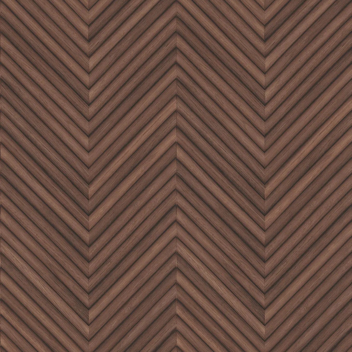 Marburg Travertino 33379 deep brown wood-look chevron stripe wallpaper