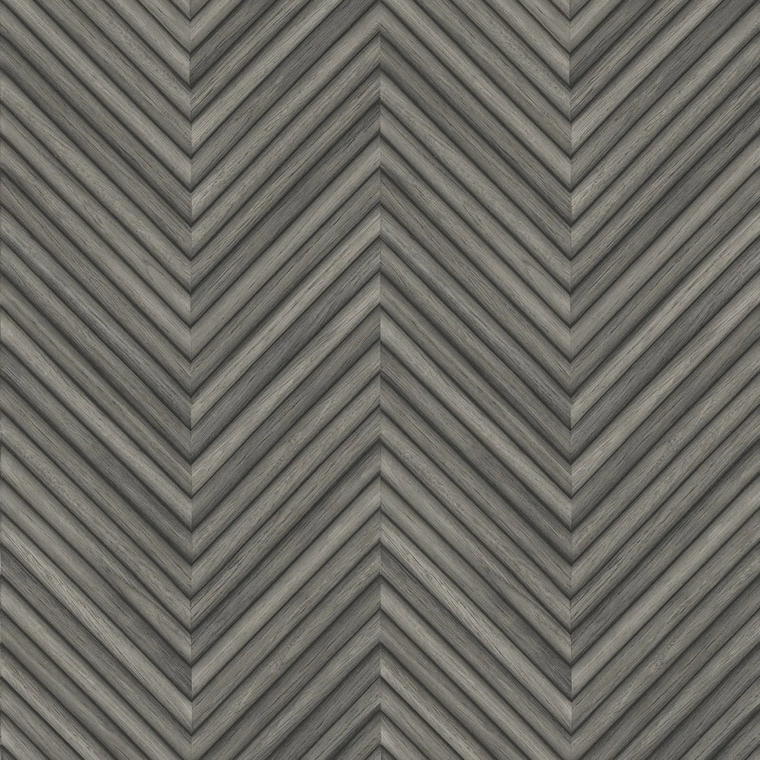 Marburg Travertino 33380 charcoal grey chevron wood-look geometric wallpaper