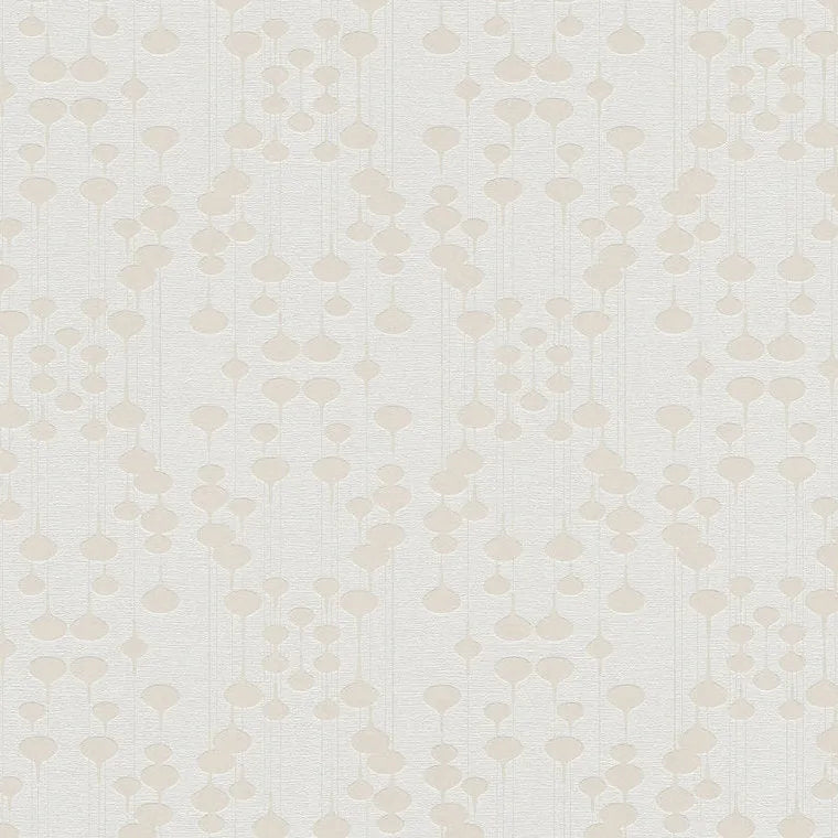 Closeup of a wallpaper showing its Beige, Contemporary, Cream, Neutrals, Two-tone pattern, color, and texture.