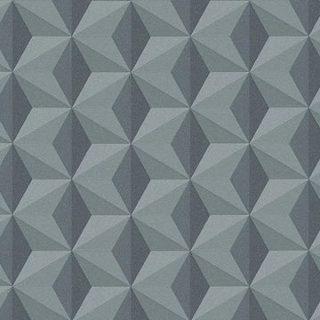 Closeup of a wallpaper showing its Contemporary, Geometric, Grey, Monochrome, Tiles pattern, color, and texture.