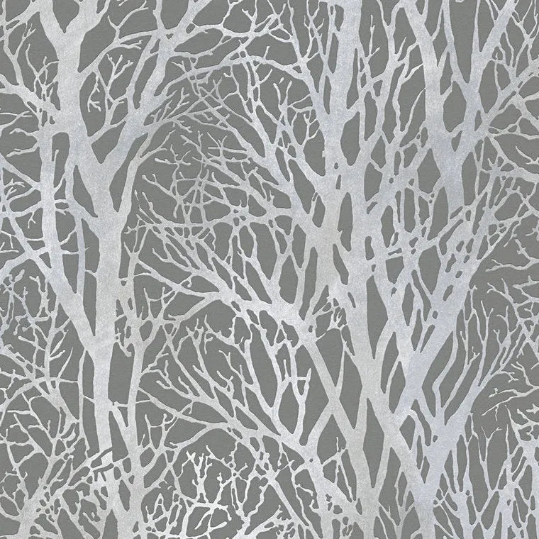 Closeup of a wallpaper showing its Contemporary, Grey, Monochrome, Nature pattern, color, and texture.