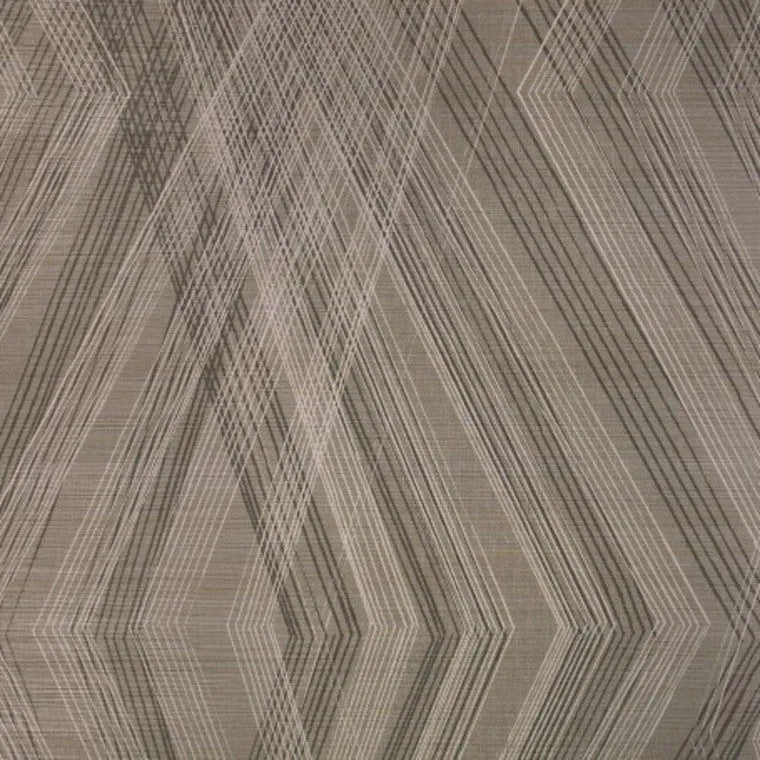 Closeup of a wallpaper showing its Contemporary, Geometric, Grasscloth, Neutrals, Two-tone pattern, color, and texture.