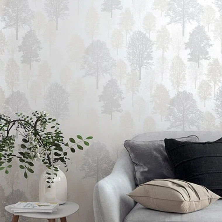 Closeup of a wallpaper showing its Contemporary, Floral, Monochrome, Unicolour pattern, color, and texture.