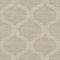 Closeup of a wallpaper showing its Neutrals, Textile, Trellis pattern, color, and subtle texture.