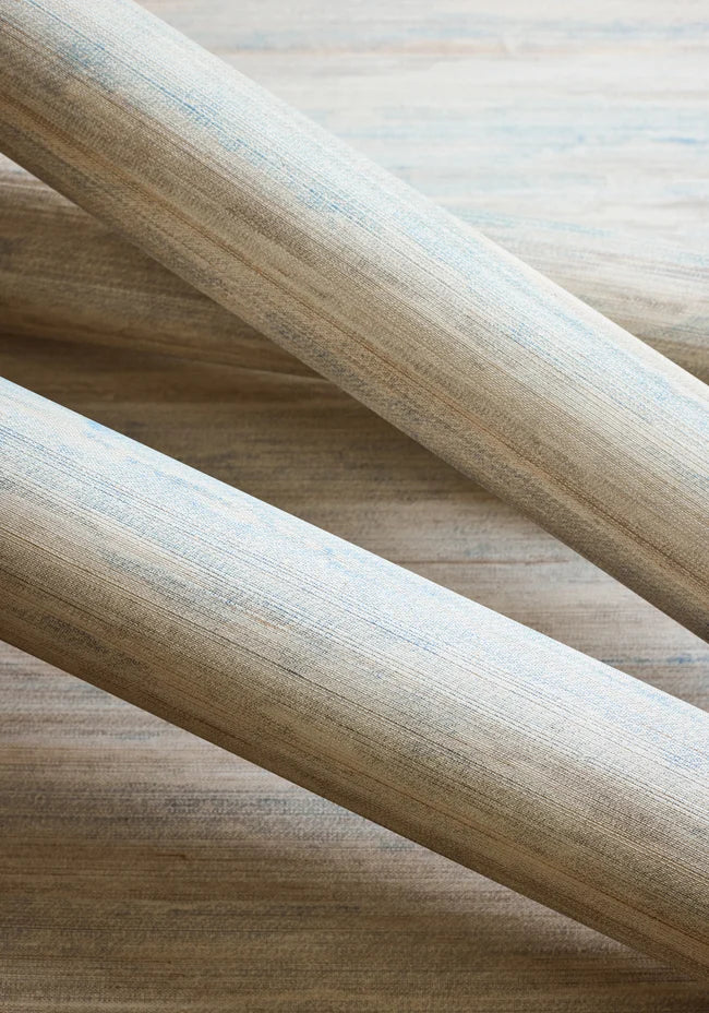 Rolled Thibaut Overlook wallpaper with Abaca on Non Woven showing the surface texture and pattern detail.