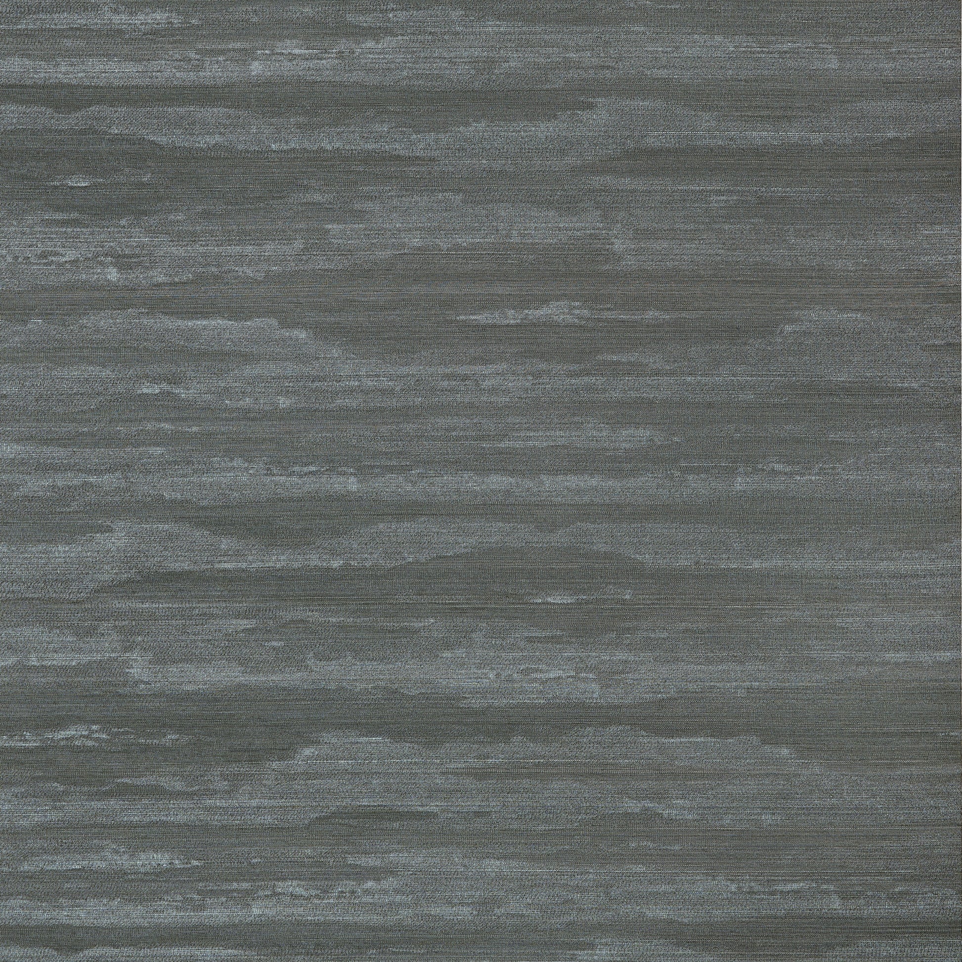 Thibaut Overlook Spruce T24412 grasscloth wallpaper with abstract hazy horizontal bands in deep spruce green.
