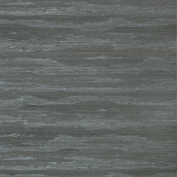 Thibaut Overlook Spruce T24412 grasscloth wallpaper with abstract hazy horizontal bands in deep spruce green.