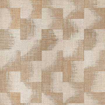 Thibaut Raffia Squares Beige T24431 geometric raffia grasscloth wallpaper swatch