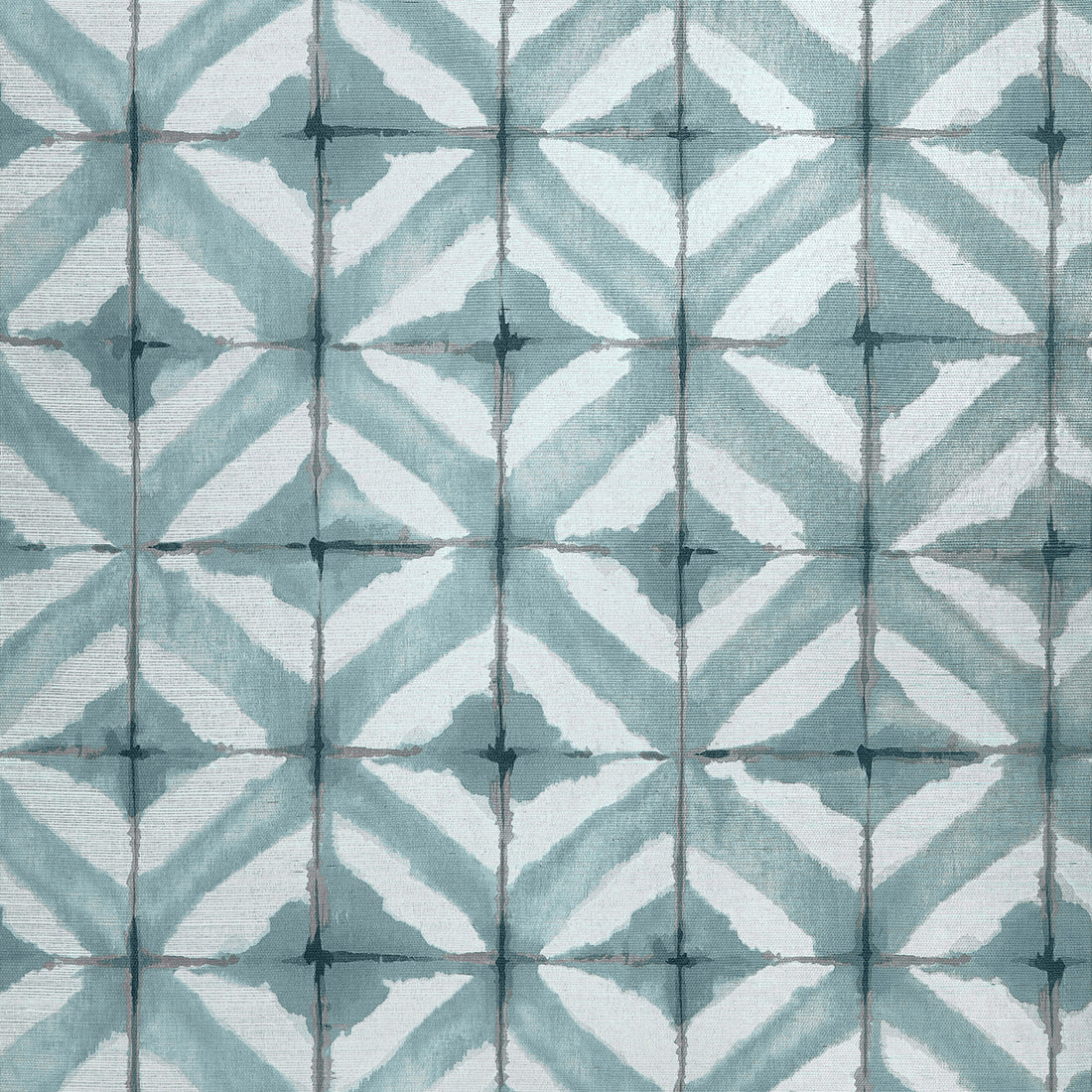 Thibaut Water Blocks Mineral T24443 sisal wallpaper in dusty blue geometric squares
