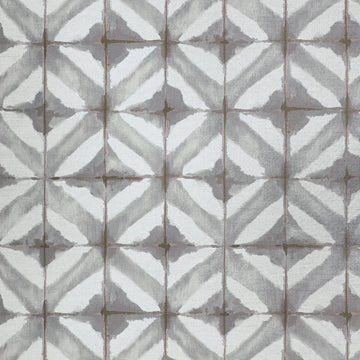 Thibaut Water Blocks Grey T24445 sisal geometric lattice wallpaper with soft grey blocks and subtle metallic sheen