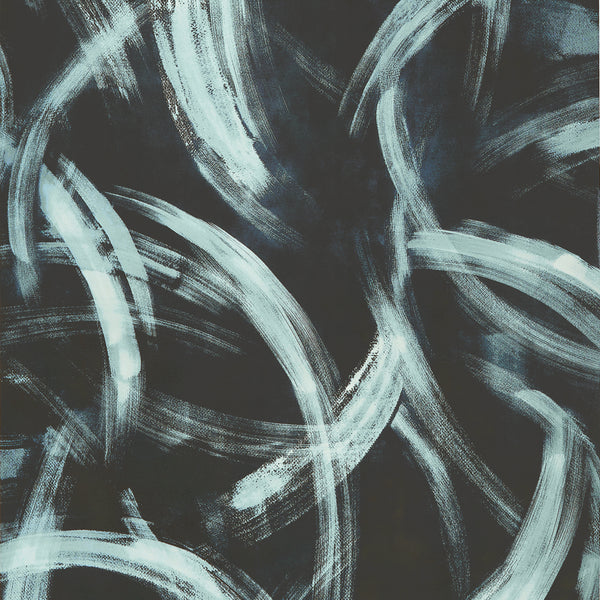 Thibaut Magnus Charcoal T24449 abstract brushstroke wallpaper sample