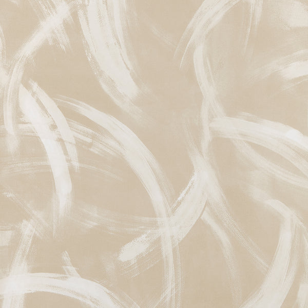 Thibaut Magnus Beige T24450 abstract brushstroke wallpaper with warm beige ground and soft white strokes